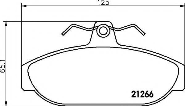 HELLA PAGID 8DB355017721 Комплект гальмівних колодок, дискове гальмо