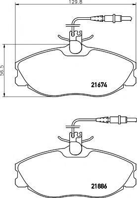 HELLA PAGID 8DB355018221 Комплект гальмівних колодок, дискове гальмо