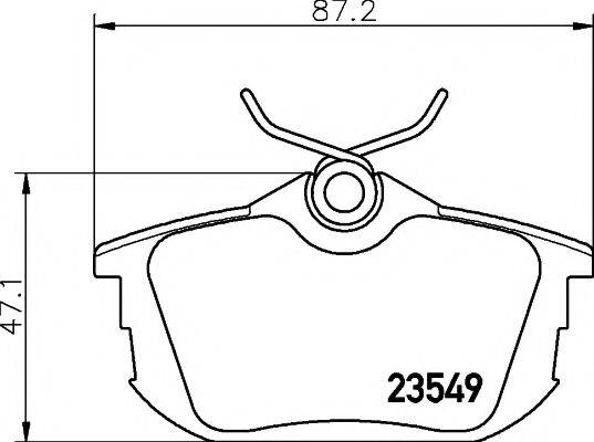 HELLA PAGID 8DB355018271 Комплект гальмівних колодок, дискове гальмо