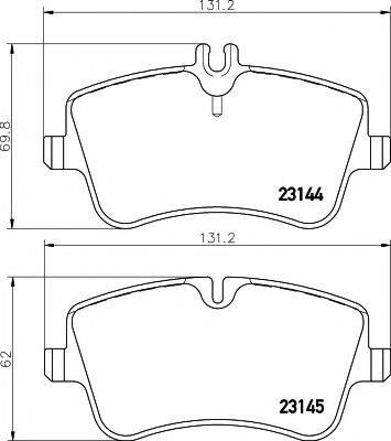 HELLA PAGID 8DB355018331 Комплект гальмівних колодок, дискове гальмо