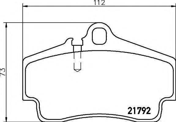 HELLA PAGID 8DB355018481 Комплект гальмівних колодок, дискове гальмо