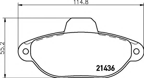 HELLA PAGID 8DB355019161 Комплект гальмівних колодок, дискове гальмо