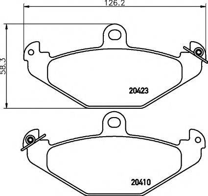 HELLA PAGID 8DB355019401 Комплект гальмівних колодок, дискове гальмо