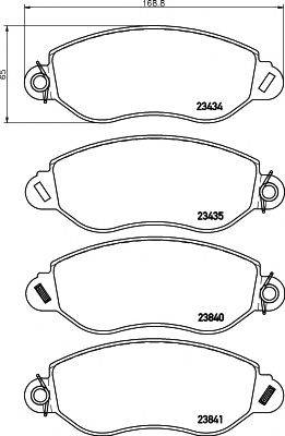 HELLA PAGID 8DB355019451 Комплект гальмівних колодок, дискове гальмо