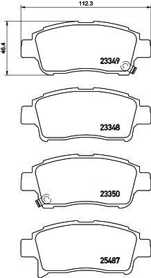 HELLA PAGID 8DB355019711 Комплект гальмівних колодок, дискове гальмо