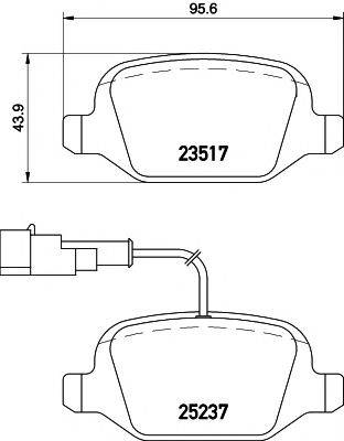 HELLA PAGID 8DB355019961 Комплект гальмівних колодок, дискове гальмо