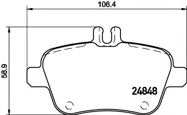 HELLA PAGID 8DB355019641 Комплект гальмівних колодок, дискове гальмо