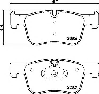 HELLA PAGID 8DB355019771 Комплект гальмівних колодок, дискове гальмо