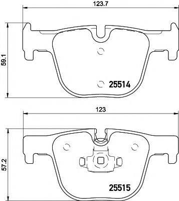 HELLA PAGID 8DB355019781 Комплект гальмівних колодок, дискове гальмо