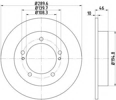 HELLA PAGID 8DD355117941 гальмівний диск