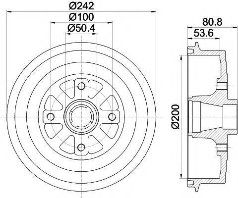 HELLA PAGID 8DT355301801 Гальмівний барабан