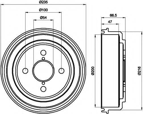 HELLA PAGID 8DT355302101 Гальмівний барабан