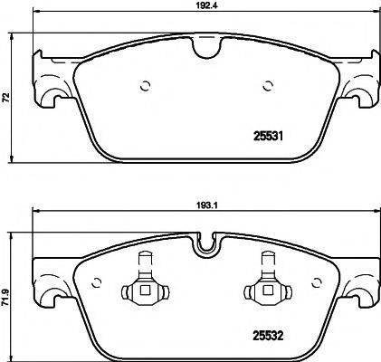 HELLA PAGID 8DB355020841 Комплект гальмівних колодок, дискове гальмо