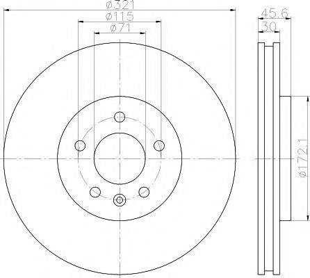 HELLA PAGID 8DD355119631 гальмівний диск