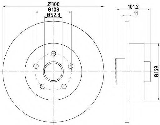 HELLA PAGID 8DD355120121 гальмівний диск