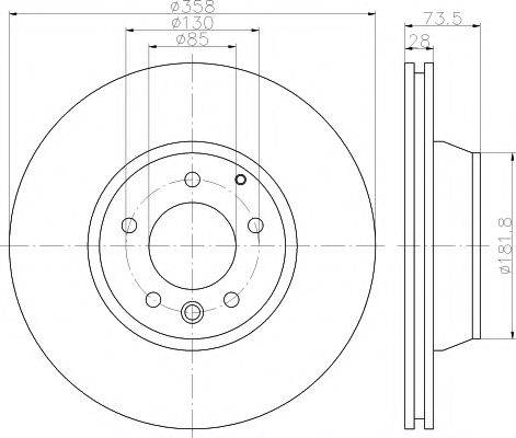 HELLA PAGID 8DD355120161 гальмівний диск