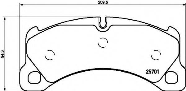 HELLA PAGID 8DB355021191 Комплект гальмівних колодок, дискове гальмо