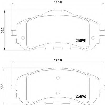 HELLA PAGID 8DB355021321 Комплект гальмівних колодок, дискове гальмо