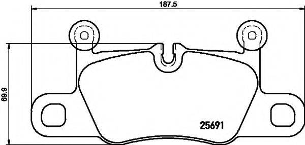 HELLA PAGID 8DB355021351 Комплект гальмівних колодок, дискове гальмо