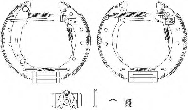 HELLA PAGID 8DB355004431 Комплект гальмівних колодок