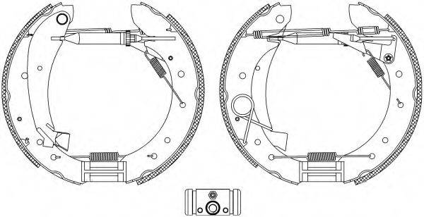 HELLA PAGID 8DB355005281 Комплект гальмівних колодок