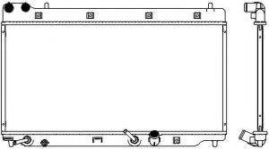 SAKURA AUTOMOTIVE 32111029 Радіатор, охолодження двигуна