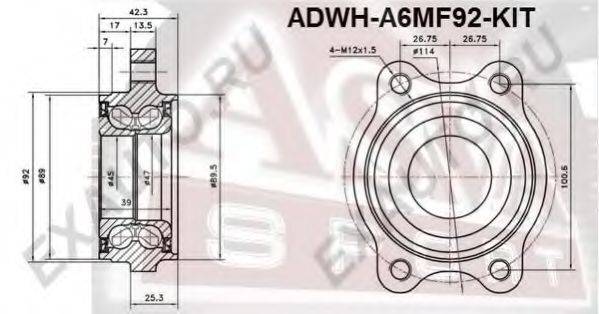 ASVA ADWHA6MF92KIT Маточина колеса