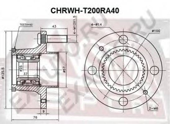 ASVA CHRWHT200RA40 Маточина колеса