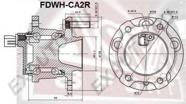 ASVA FDWHCA2R Маточина колеса