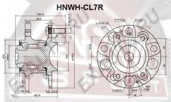 ASVA HNWHCL7R Маточина колеса