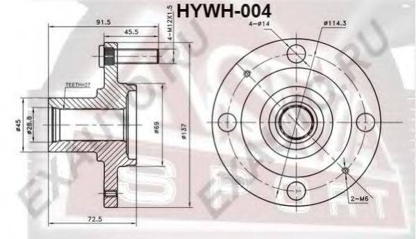 ASVA HYWH004 Маточина колеса