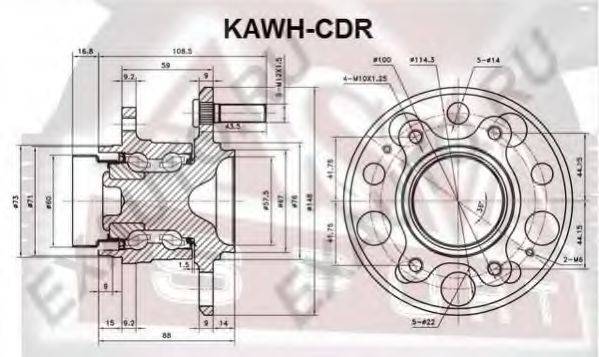 ASVA KAWHCDR Маточина колеса