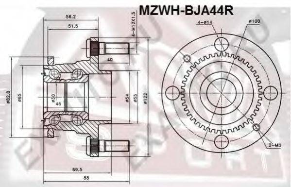 ASVA MZWHBJA44R Маточина колеса