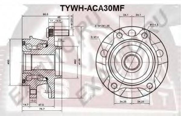 ASVA TYWHACA30MF Маточина колеса