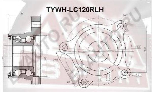 ASVA TYWHLC120RLH Маточина колеса