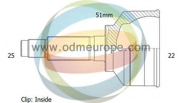 ODM-MULTIPARTS 12351385 Шарнірний комплект, приводний вал