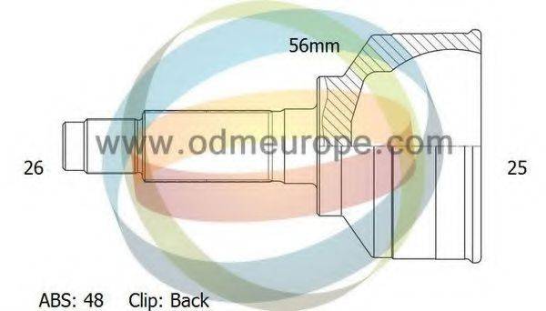 ODM-MULTIPARTS 12090244 Шарнірний комплект, приводний вал