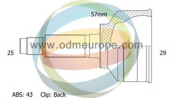 ODM-MULTIPARTS 12080674 Шарнірний комплект, приводний вал