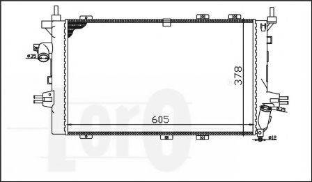 LORO 0370170069 Радіатор, охолодження двигуна