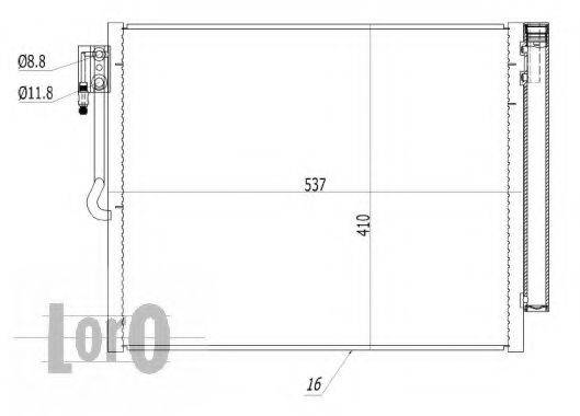 LORO 0370160045 Конденсатор, кондиціонер