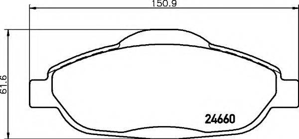 COBREQ N1182 Комплект гальмівних колодок, дискове гальмо