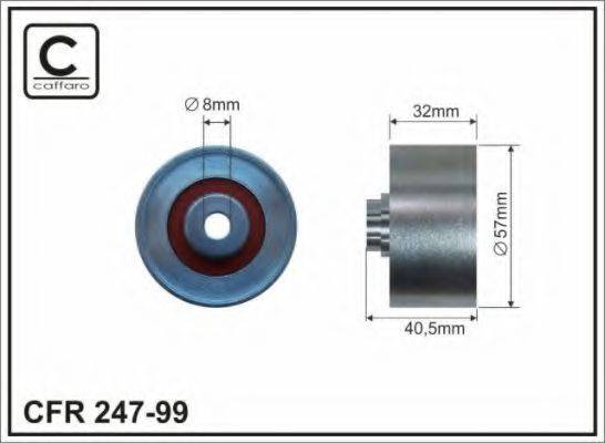 CAFFARO 24799 Паразитний / Ведучий ролик, зубчастий ремінь