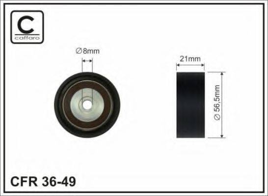 CAFFARO 3649 Паразитний / провідний ролик, полікліновий ремінь