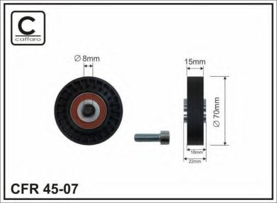 CAFFARO 4507 Паразитний / провідний ролик, полікліновий ремінь