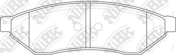 NIBK PN0375 Комплект гальмівних колодок, дискове гальмо