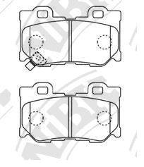 NIBK PN0396 Комплект гальмівних колодок, дискове гальмо