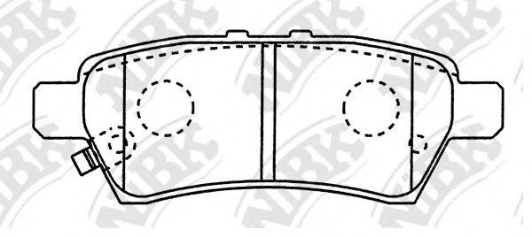 NIBK PN0430 Комплект гальмівних колодок, дискове гальмо