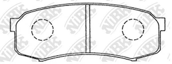 NIBK PN1243 Комплект гальмівних колодок, дискове гальмо