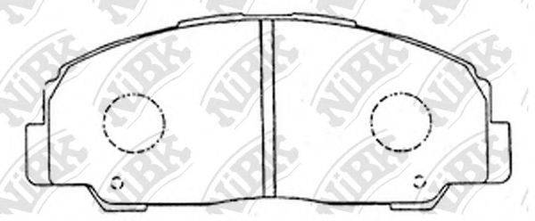 NIBK PN1291 Комплект гальмівних колодок, дискове гальмо