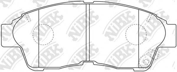 NIBK PN1322 Комплект гальмівних колодок, дискове гальмо